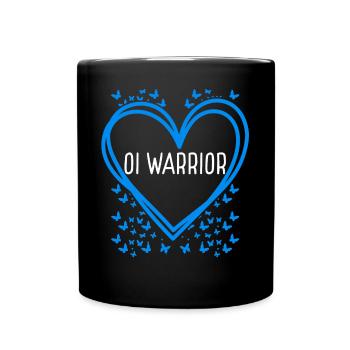Osteogenesis Imperfecta Ribbon Fight Heart Warrior - Tasse einfarbig - Schwarz - Vorne