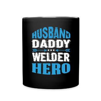 Husband Daddy Welder Hero - Full Colour Mug - black - Front