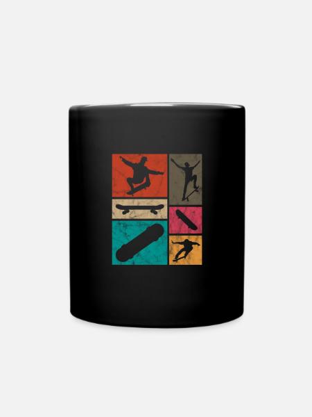 Skateboard Skater Skate Skaten Geschenk - Tasse einfarbig - Schwarz
