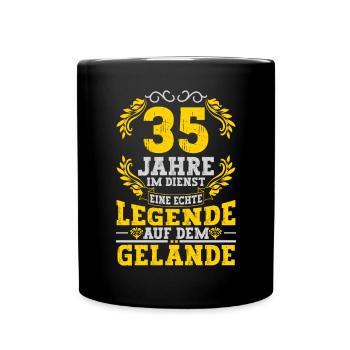 35th anniversary of the company's service - Full Colour Mug - black - Front