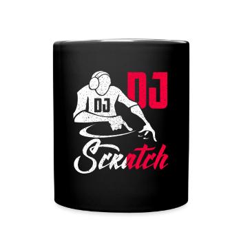 DJ - Tasse einfarbig - Schwarz - Vorne
