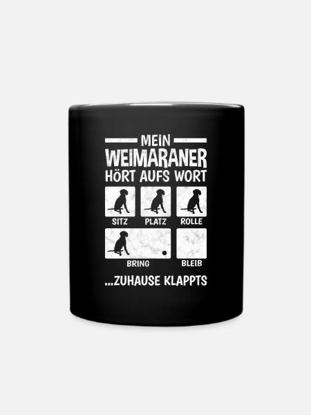 Weimaraner Hundetricks Vorstehhund Weimaraner - Tasse einfarbig - Schwarz