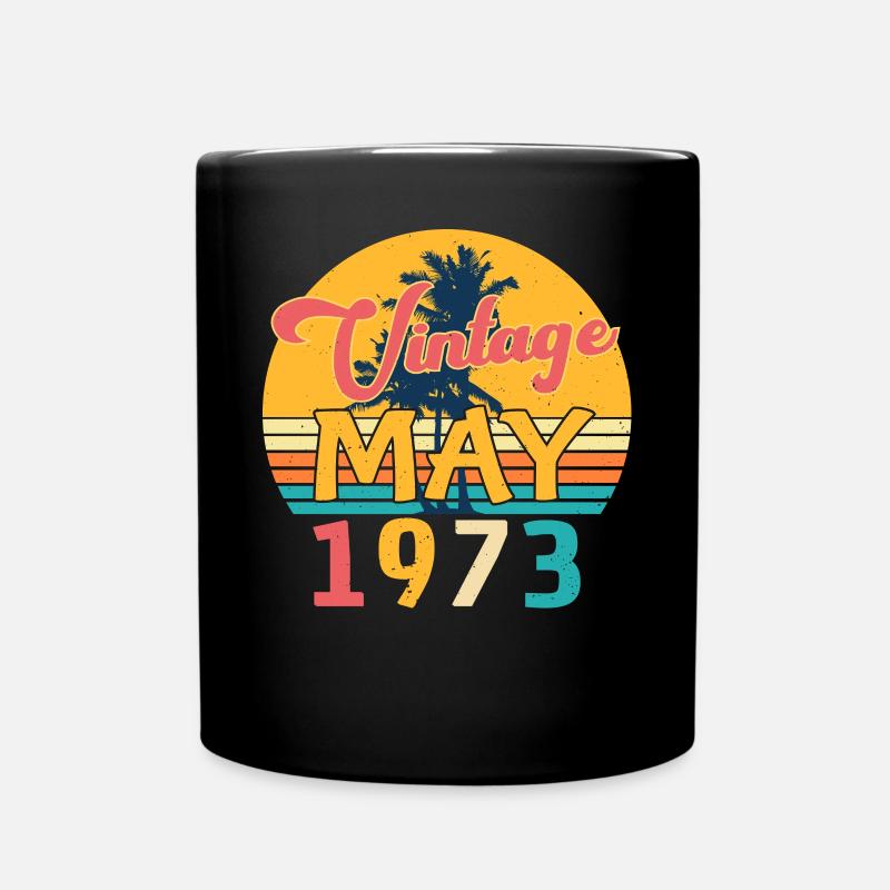 May 1973 Retro - Full Colour Mug - black