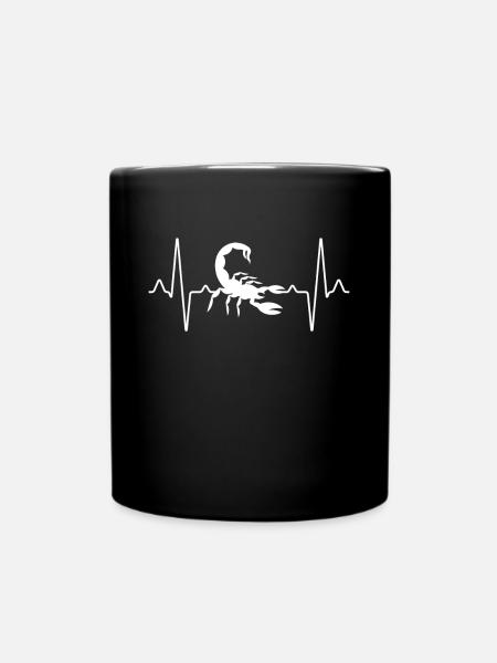 Skorpion Herzschlag - Tasse einfarbig - Schwarz