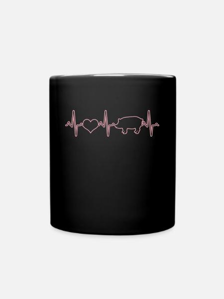 Battement de cœur de cochon - Mug uni - noir