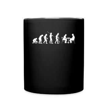 Evolution Schach Spieler Shirt - Tasse einfarbig - Schwarz - Vorne