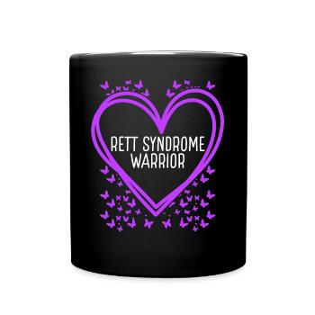 Rett Syndrome Ribbon Fighter Heart Warrior - Tasse einfarbig - Schwarz - Vorne