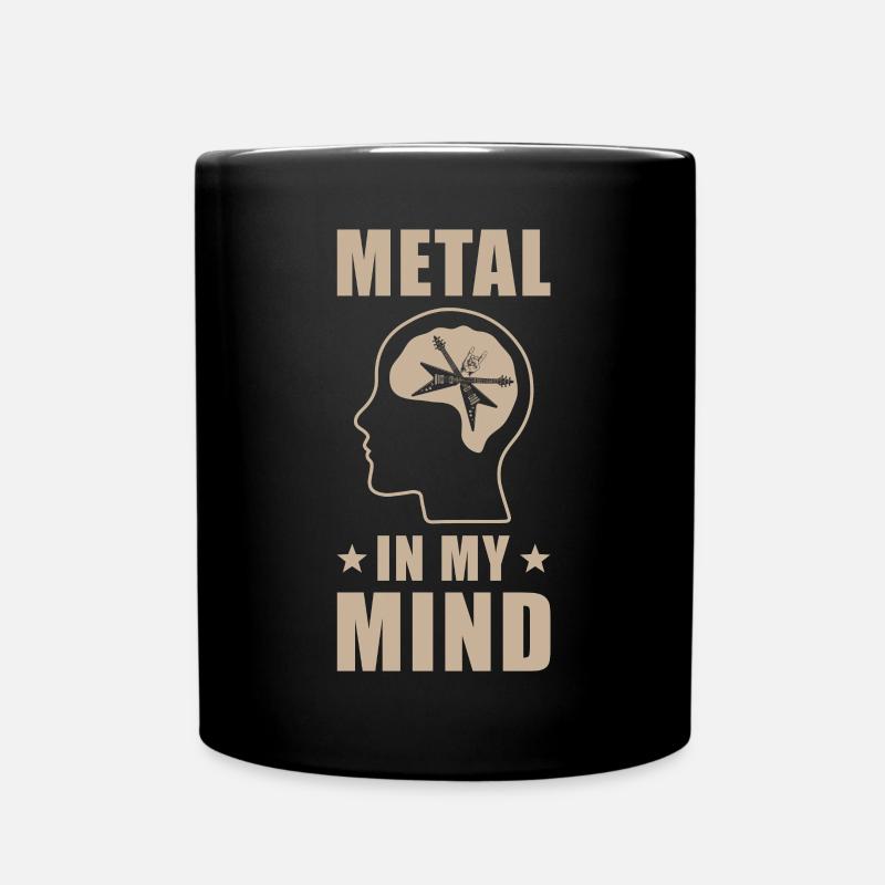 Metal Musik in my Mind - Tasse einfarbig - Schwarz
