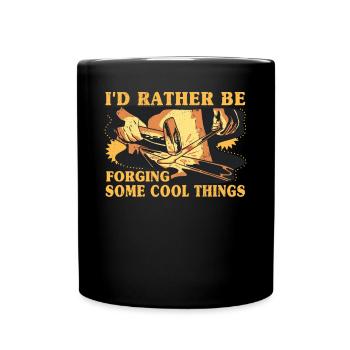 Je préfère forger l’enclume forgeron - Mug uni - noir - Devant