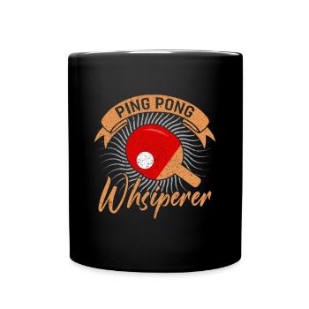 Ping Pong Table Tennis - Full Colour Mug - black - Front