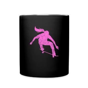 Skateboard Skater Fille Skate Skate Cadeau - Mug uni - noir - Devant