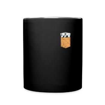 Poker - Tasse einfarbig - Schwarz - Vorne
