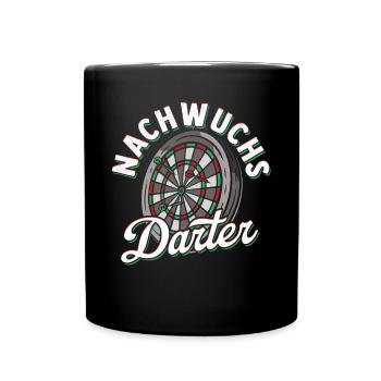 Nachwuchs Darter Dartspieler Dart Geschenk Kinder - Tasse einfarbig - Schwarz - Vorne