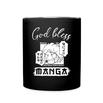 Manga Geschenk - Tasse einfarbig - Schwarz - Vorne