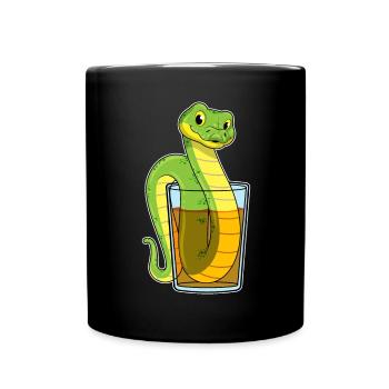 Schlange Saft - Tasse einfarbig - Schwarz - Vorne
