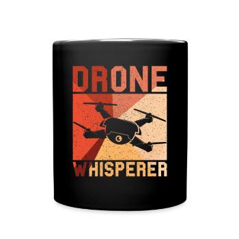 Drone - Tasse einfarbig - Schwarz - Vorne