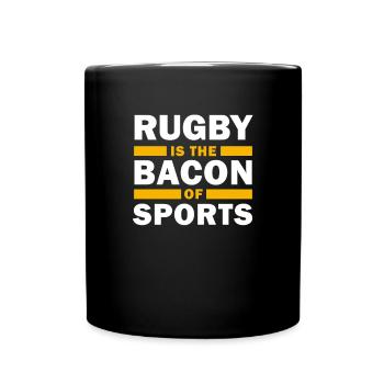 Rugby Geschenk Rugbyspieler lustiger Spruch - Tasse einfarbig - Schwarz - Vorne