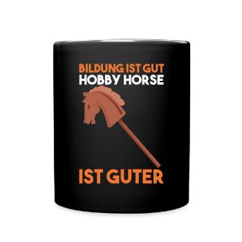 Steckenpferd Hobby Horse - Tasse einfarbig - Schwarz - Vorne