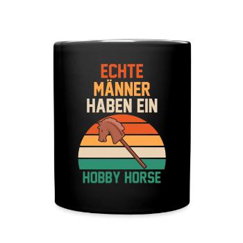 Hobby Horse Steckenpferd Hobbyhorsing - Tasse einfarbig - Schwarz - Vorne