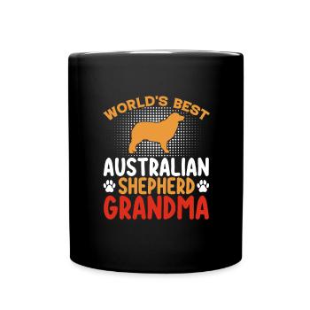 Maman berger australien cachée - Mug uni - noir - Devant