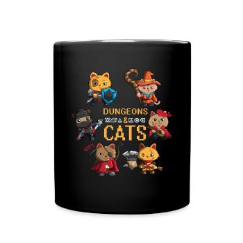 RPG Fans Donjons et Chats JEU DE RÔLE Chat - Mug uni - noir - Devant