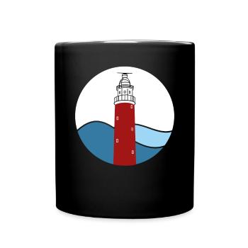 Leuchtturm Eierland Texel - Tasse einfarbig - Schwarz - Vorne