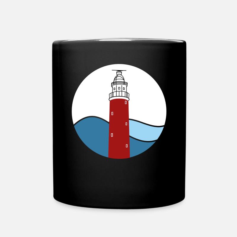 Leuchtturm Eierland Texel - Tasse einfarbig - Schwarz
