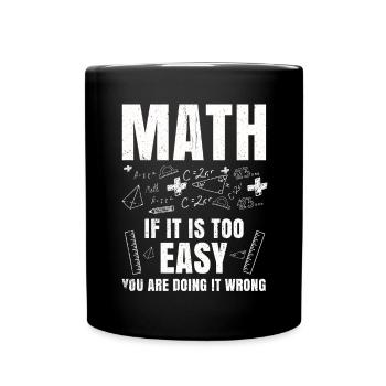 Mathematik Tshirt Professor Geometrie Algebra Pi - Tasse einfarbig - Schwarz - Vorne