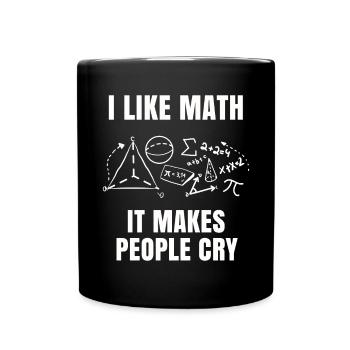 Mathe - Tasse einfarbig - Schwarz - Vorne