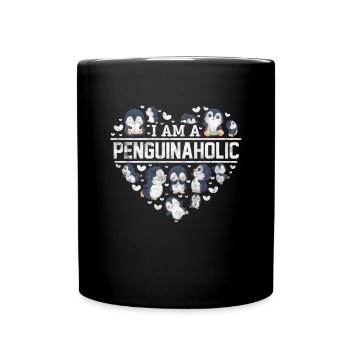 Pinguin - Tasse einfarbig - Schwarz - Vorne