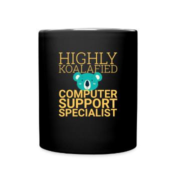 Computer Support Specialist Koalafied | IT Support - Full Colour Mug - black - Front