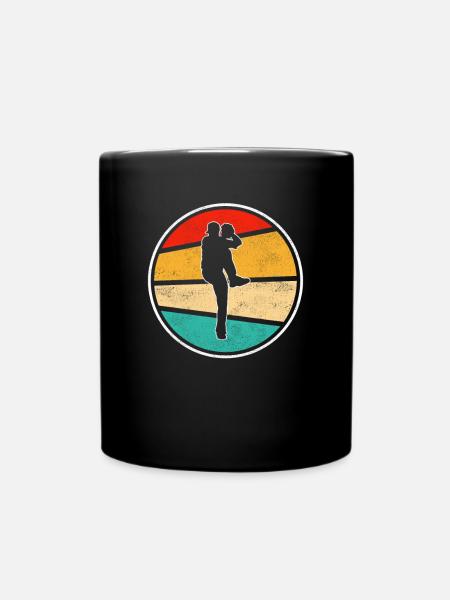 Baseball Retro Logo - Tasse einfarbig - Schwarz