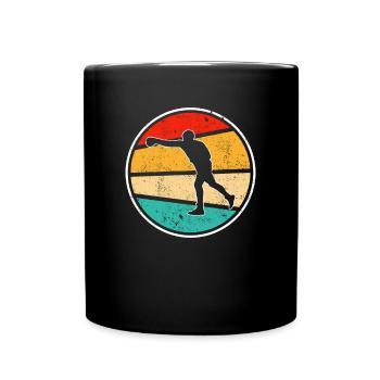 Boxen Retro Logo - Tasse einfarbig - Schwarz - Vorne
