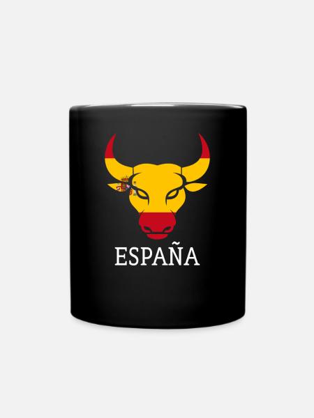 Spanien Spanische Flagge Souvenir Toro España Stierköpfe - Tasse einfarbig - Schwarz
