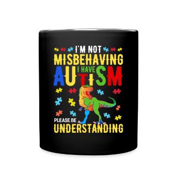 Autist Autismus Autisten Autistisch Geschenk - Tasse einfarbig - Schwarz - Vorne
