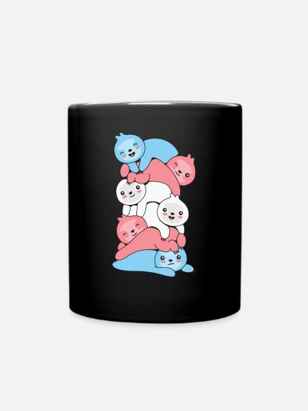 Drapeau transgenre Trans Pride LGBTQ Paresseux - Mug uni - noir