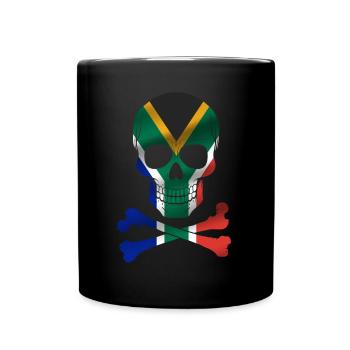 Drapeau de l’Afrique du Sud - Mug uni - noir - Devant