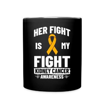 Nierenkrebs Orange Ribbon Awareness Krebs Chemo - Tasse einfarbig - Schwarz - Vorne
