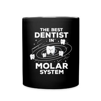 Zahnarzt - Tasse einfarbig - Schwarz - Vorne
