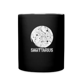Schütze - Tasse einfarbig - Schwarz - Vorne