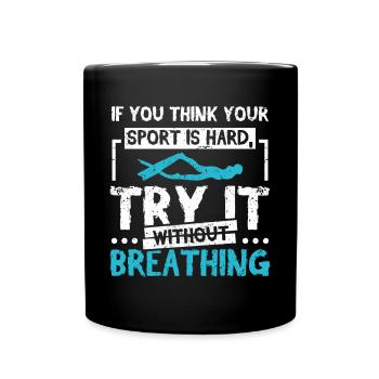 Sport without breathing Freediving - Full Colour Mug - black - Front
