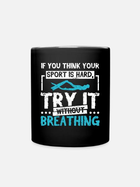 Sport sans respiration Apnée - Mug uni - noir