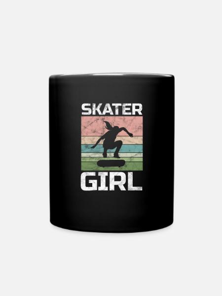 Skateboard Skater Fille Skate Skate Cadeau - Mug uni - noir