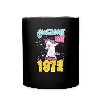 Licorne du 50e anniversaire - Mug uni - noir - Devant