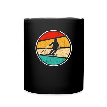 Ski Retro - Tasse einfarbig - Schwarz - Vorne