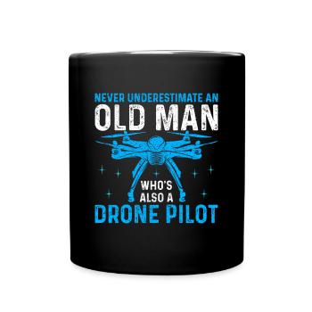 Drone - Tasse einfarbig - Schwarz - Vorne