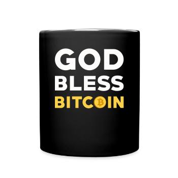 Bitcoin - Tasse einfarbig - Schwarz - Vorne