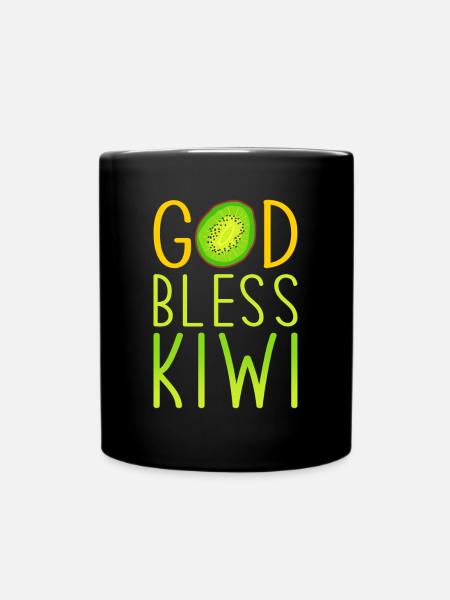 Kiwi Liebe Spruch - Tasse einfarbig - Schwarz