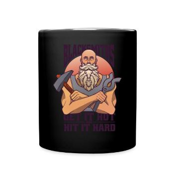 Les forgerons le font chaud et le frappent fort Forgeron - Mug uni - noir - Devant