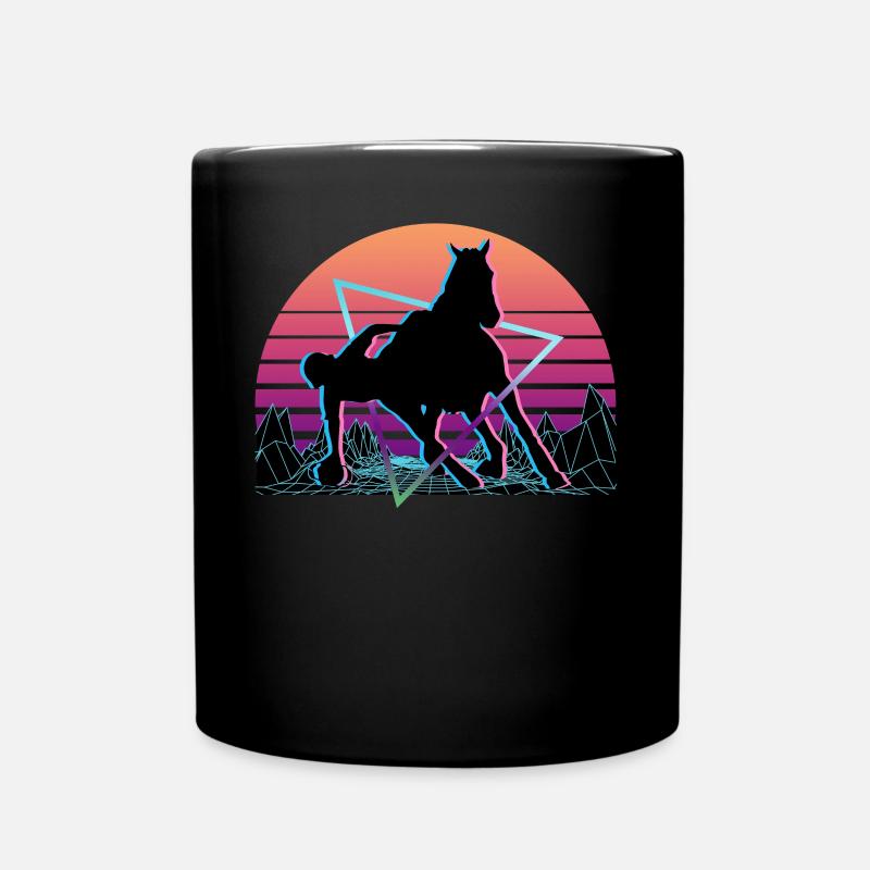 Horseball Vaporwave Esthétique Rétro - Mug uni - noir